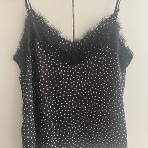 Polka Dot Satin Top